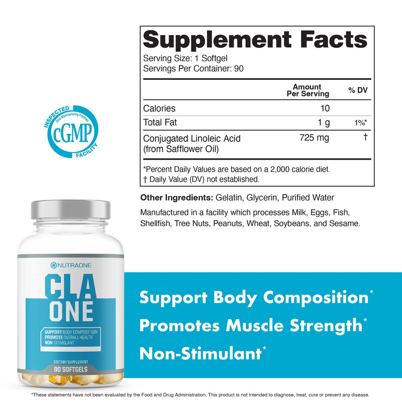 [Australia] - NutraOne CLAOne Supplement from Nutrition ‚Äî Conjugated Linoleic Acid (CLA) Natural Supplement* (90 Capsules) 