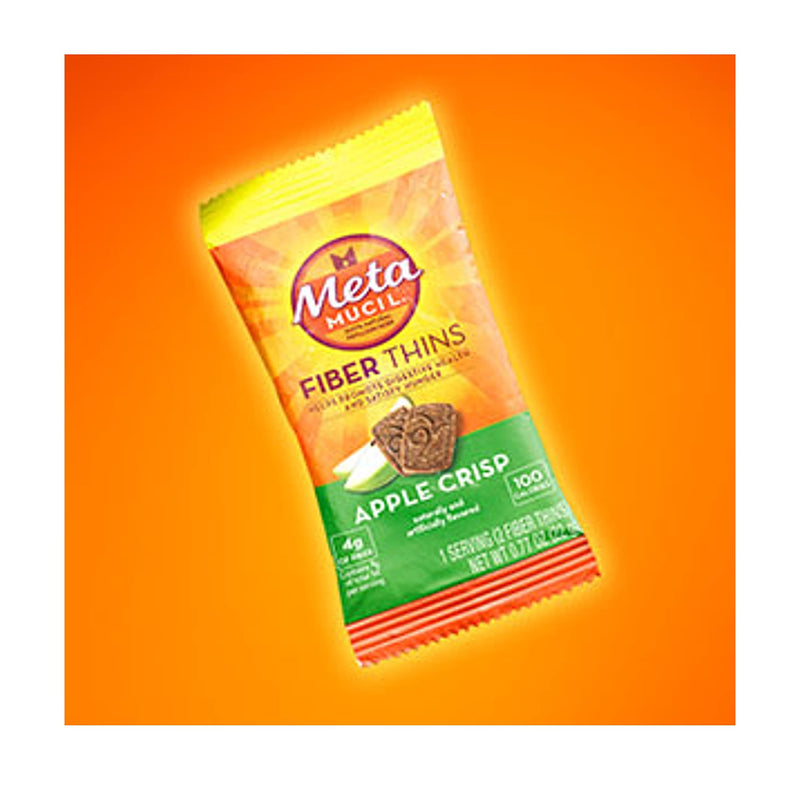 Metamucil MultiGrain Fiber Wafers, Apple Crisp, 12 Single Serve Packets, 2 Wafers Each