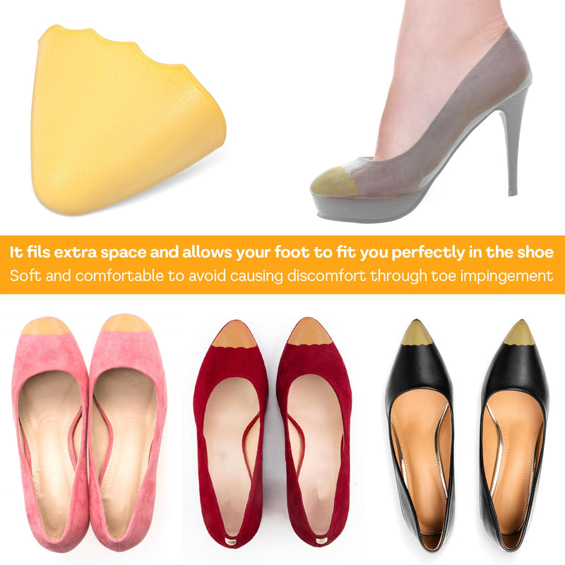 [Australia] - YUXIANLB Shoe Filler for Oversized Shoes Soft Foam Adjustable Toe Inserts Unisex Shoe Size Reducer Forefoot Support Shoe Pads for High Heels Pain Relief for Women Beige 