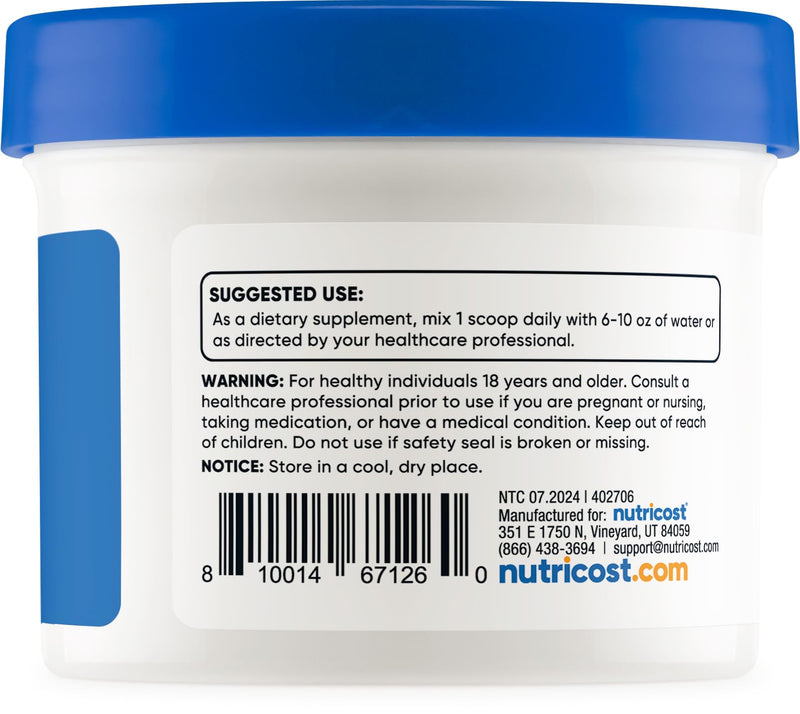 Nutricost L-Carnosine Powder 50 Grams (100 Servings) - Non-GMO 1.8 Ounce (Pack of 1)