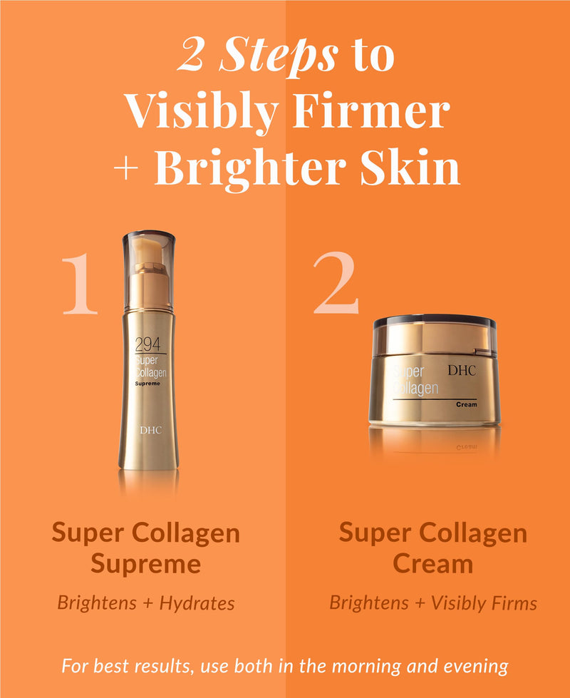 DHC Super Collagen Cream, Skin Plumping Anti-Aging Face Cream, 1.7 oz | Collagen-Boosting Moisturizer with Peptides and Vitamin C, Improves Skin Firmness and Brightness