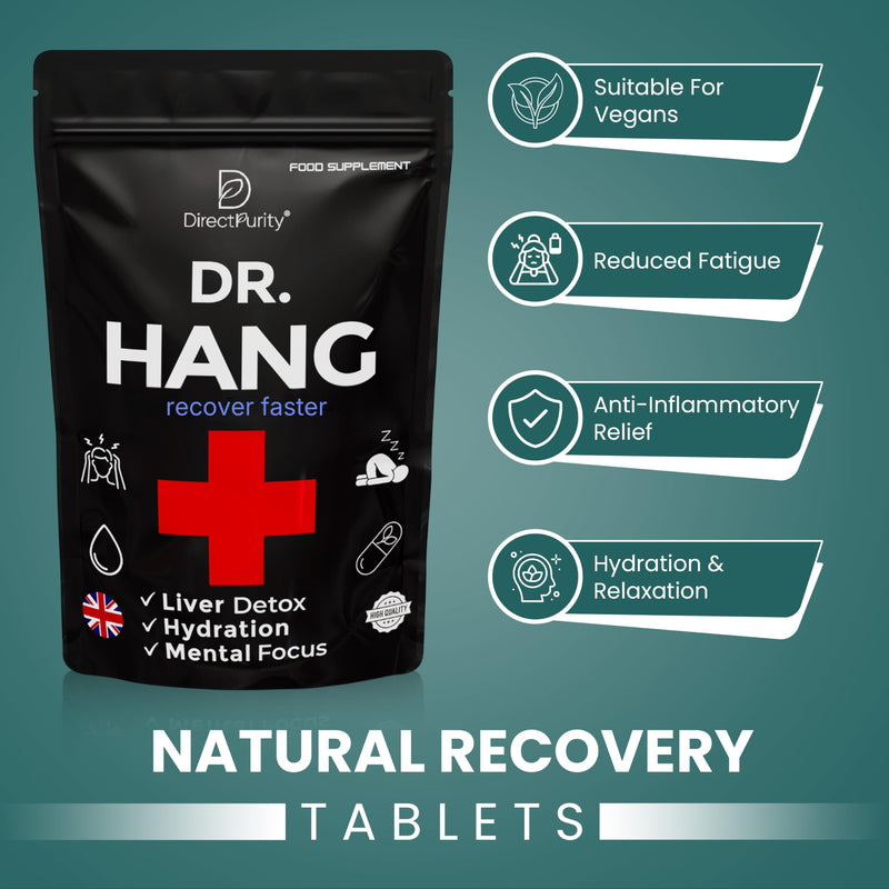 Dr. Hang, Recover Faster with Natural Remedies Liver Detox Supplement with DHM + Vitamins Bs with Magnesium and Rosemary Leaf 30 Capsules, Vegan
