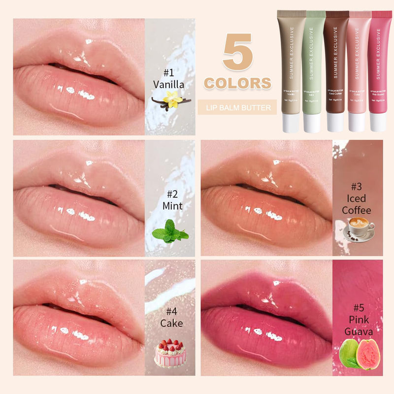 Summer Exclusive Lip Balm Butter,Tinted Lip Balm,Lip Gloss Bulk | Nourishing Lip Gloss with Natural Ingredients for Girls,Soothes & Softens Dry Lips,Lip Care Gift Set for Birthday Christmas. #2Mint