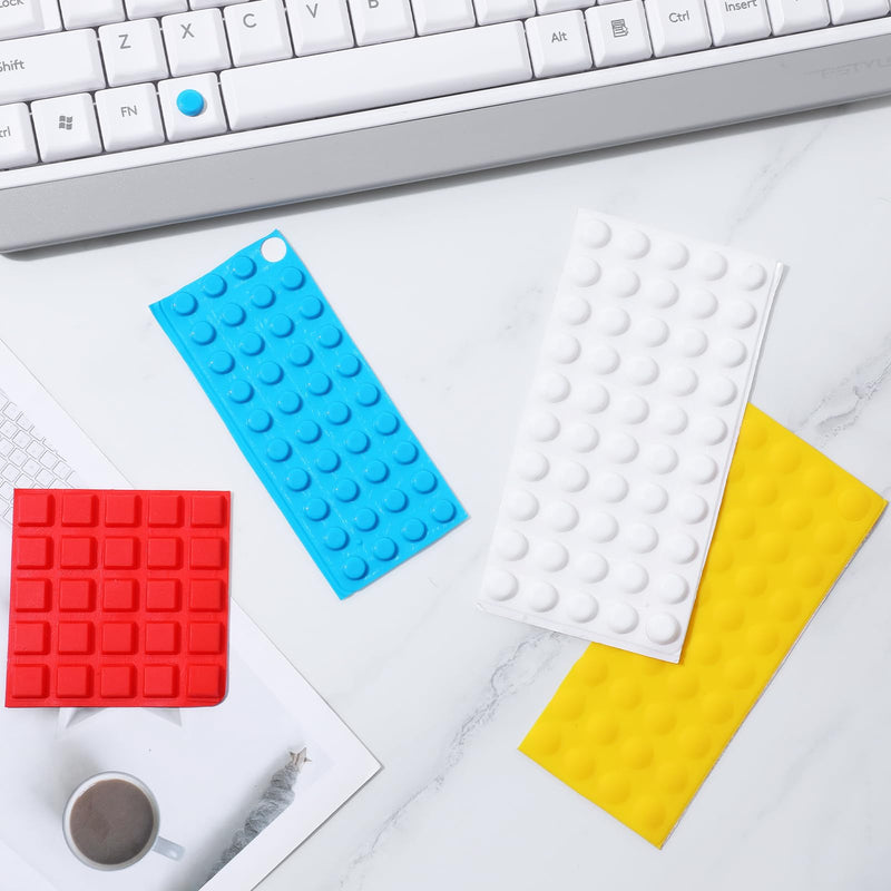 155Pcs Bump Dots for Visually Impaired, Silicone Low Vision Aids Braille Stickers Raised Tactile Dots, Assorted Styles Adhesive Tactile Stickers for Elderly, Blind