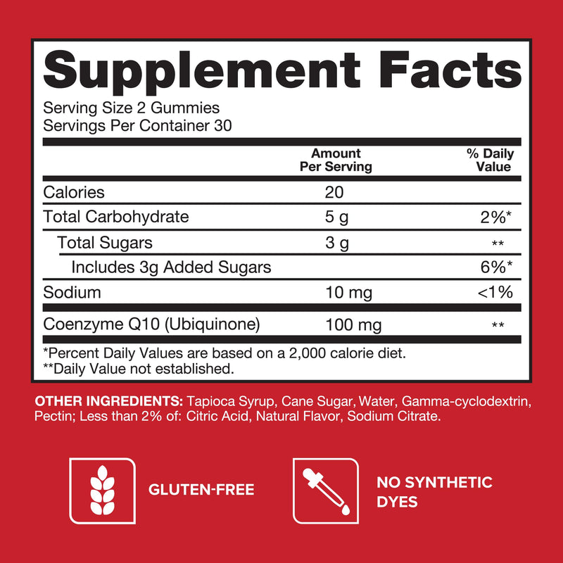Qunol CoQ10 100mg Gummy, Ultra High Absorption, Antioxidant, 120 Gummies 60 Count (Pack of 2)