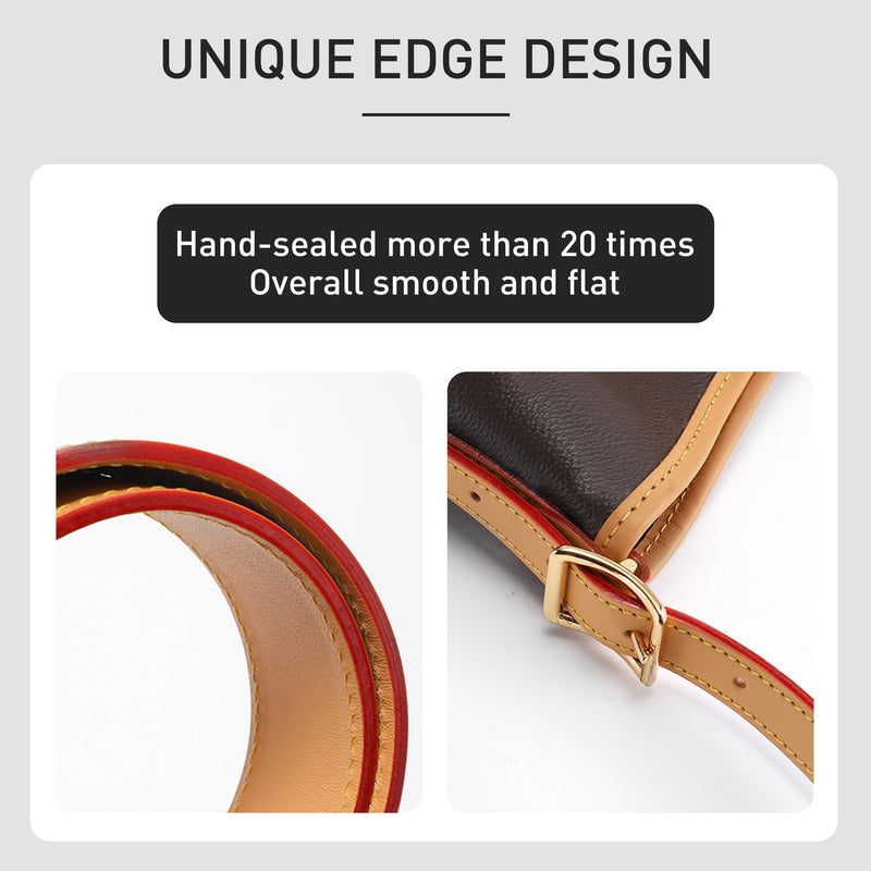 Vachetta Leather Strap Purse Straps Replacement Crossbody Compatible with Lv Carryall Tote Bag,Vegetable Tanned Top Cowhide Leahter Bag Strap,Width1.38'',Length35.4-41.7'',Beeswax Beeswax 1.38"width*41.7"length