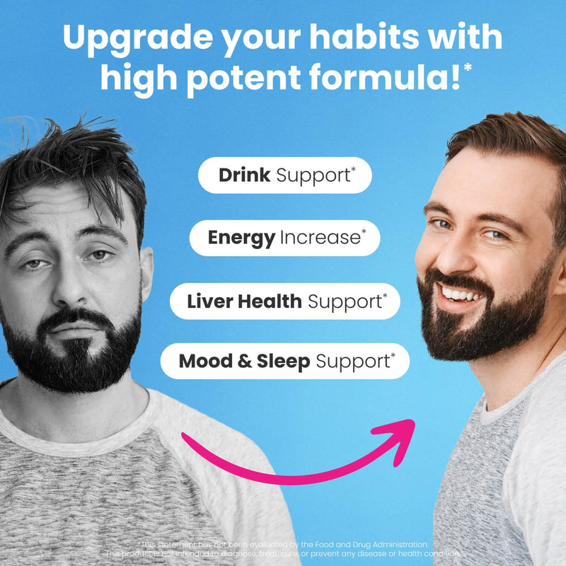 [Australia] - NoMoreDrinks Anti Alcohol Craving Supplement | Liver Detox & Combat Cravings | Energy Support Alcohol Replacement Drink | Organic Milk Thistle Supplement & Dandelion Root & 5HTP | (10) Energy Pills 1 