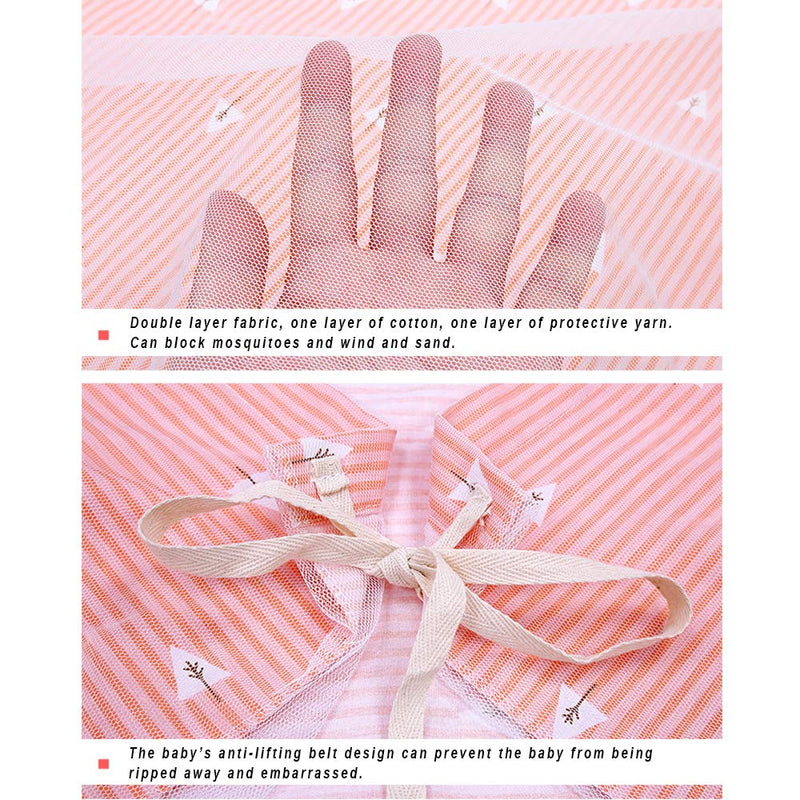 [Australia] - Nursing Covers for Breastfeeding, Soft Cotton Breast Feeding Cover Stroller Cover with Lace Screen Yarn, Privacy Nursing Covers Infant Feeding Cover Infant Breathable for Breastfeeding Supplies（Pink） Pink 