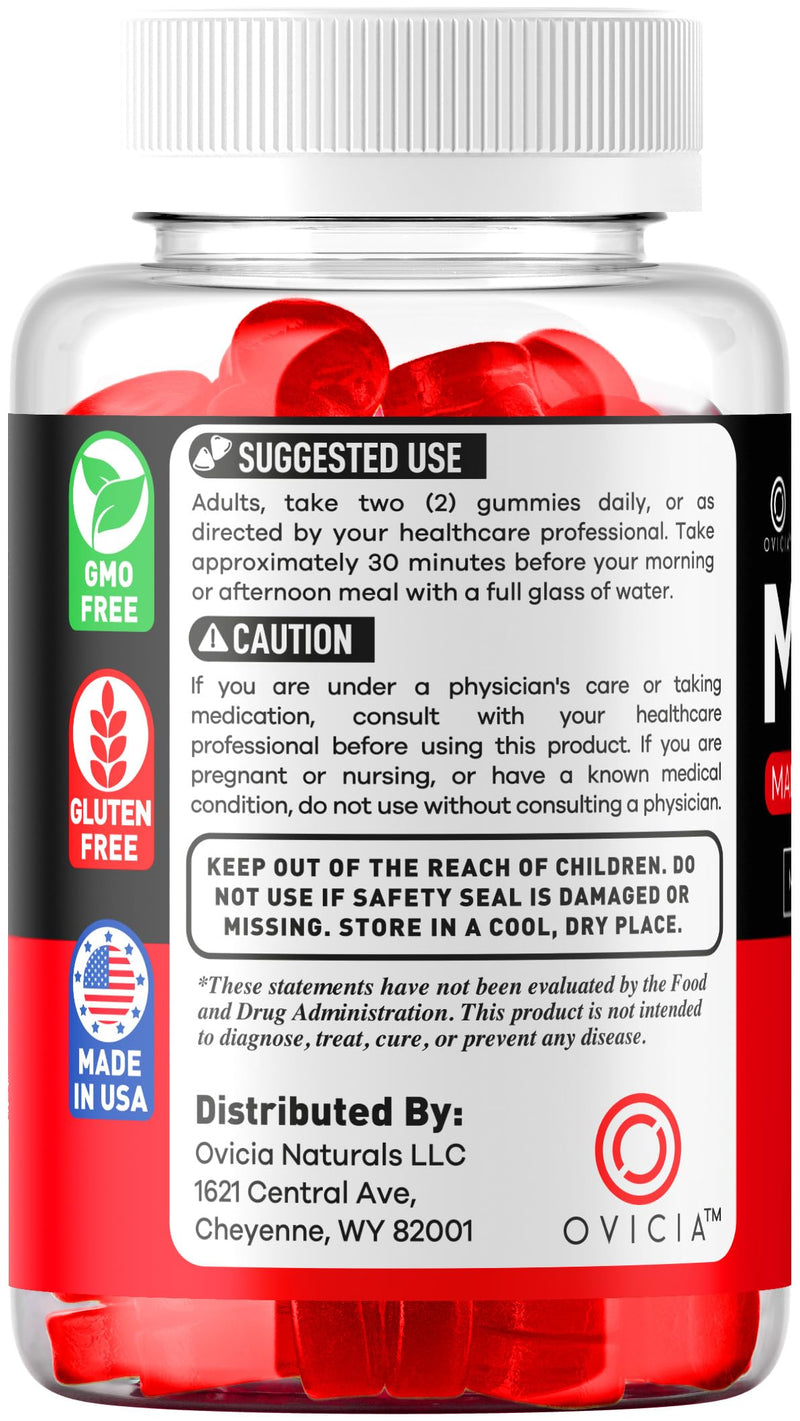 Max Force Gummies - Official Max Force Gummys with All Natural Ingredients, Advanced MaxForce Maximum Strength Formula for Wellness & Overall Health Support, 60 Gummies for 1 Month