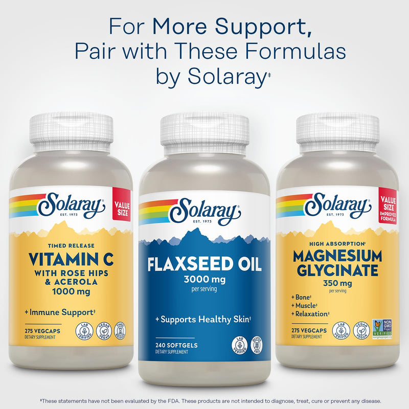 [Australia] - SOLARAY Flaxseed Oil 3000 mg with Omega 3 6 9, Flax Seed Softgels for Skin Health, Triple Omega Supplement, Non-GMO, Gluten Free, Lab Verified - 60-Day Guarantee - 80 Servings, 240 Softgels 240 Count (Pack of 1) 