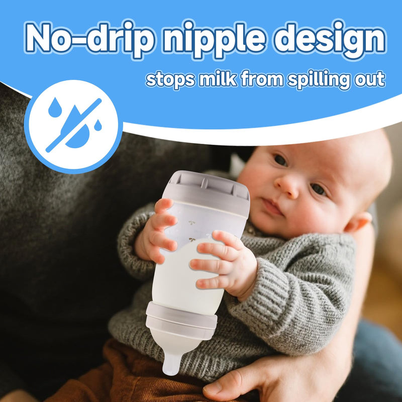 [Australia] - 4 Pack Bottle Nipples Compatible with Mam Bottle, Soft Silicone Nipples for Bottle, Fit for MAM Bottles, Medium Flow, 3+ Months 1 Count (Pack of 4) 