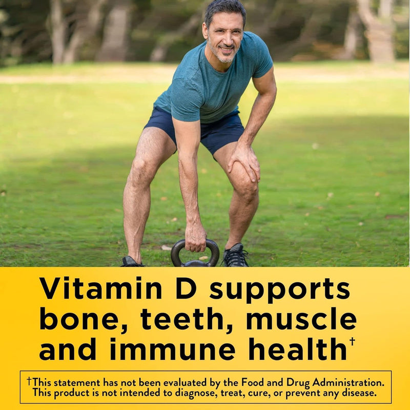 Nature Made Vitamin D3 K2, 5000 IU (125 mcg) Vitamin D, Dietary Supplement for Bone, Teeth, Muscle and Immune Health Support, 30 Softgels, 30 Day Supply - Pack of 2 Unflavored 30 Count (Pack of 2)