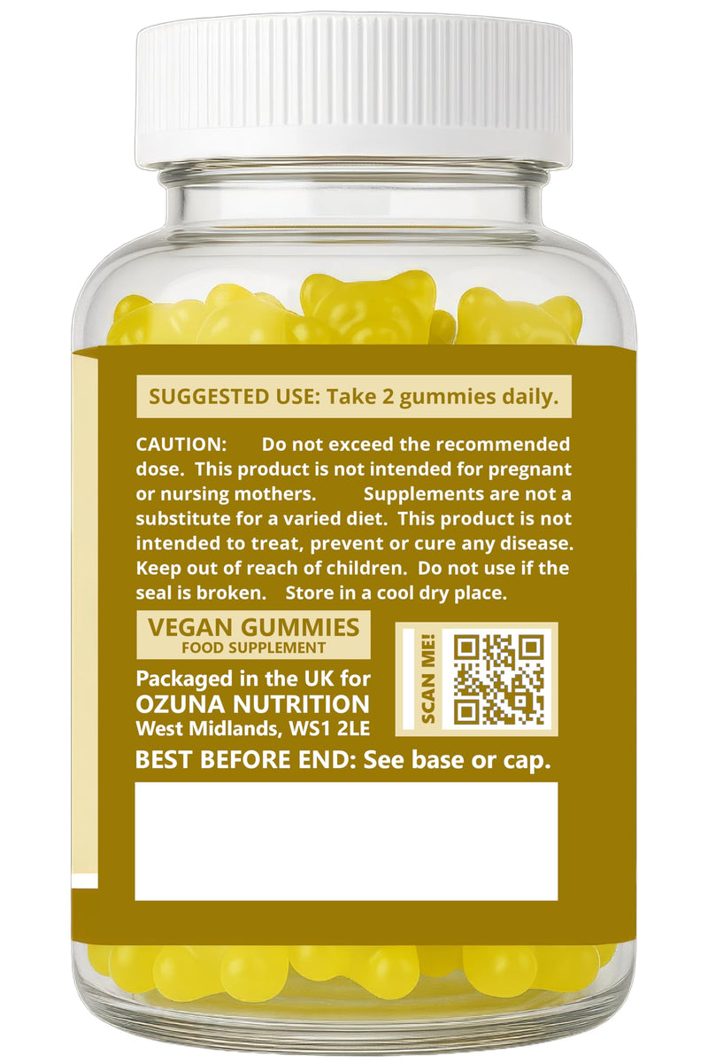 Mushroom Gummies | 10-in-1 | Vegan & Sugar-Free | with Lion’s Mane, Cordyceps, Reishi & Chaga | Pineapple Flavour | 60 Chewable Gummies | Energy, Vitality & Daily Wellness