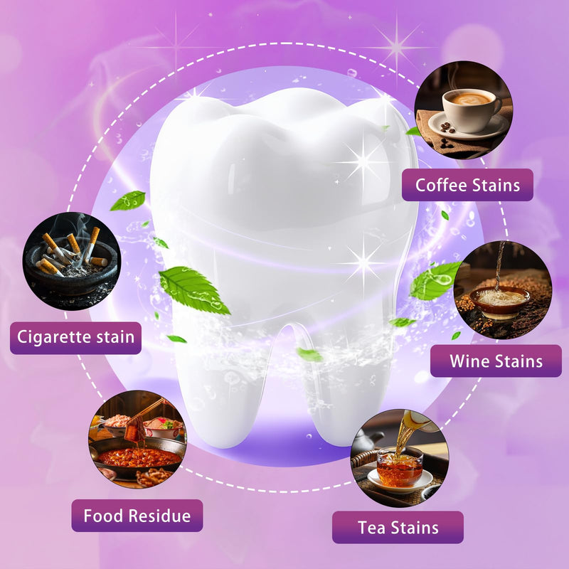 Purple Teeth Whitening Strips 14 Treatments, Whitening Strips for Sensitive Teeth and Enamel Safe, Teeth Whitening Effectively Remove Stains (28 Strips)