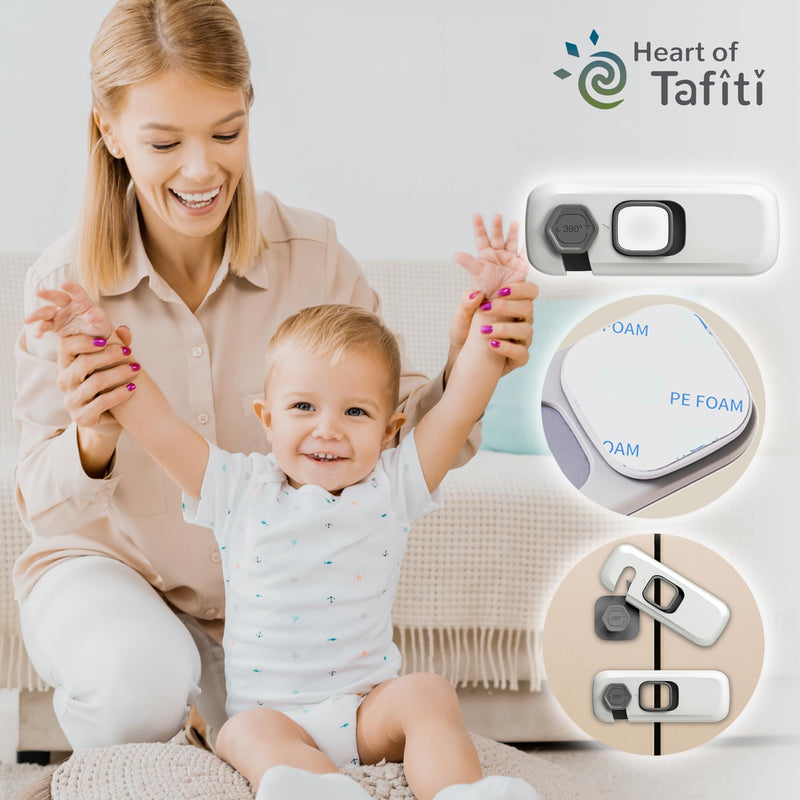 [Australia] - 5 Pack Fridge Lock, Child Proof Refrigerator Lock, French Fridge Door Latches, Baby Safety Locks for Cabinet, Cupboard, Drawers, Oven, Closet, Strong Adhesive-Easy to Install, Grey Gray 