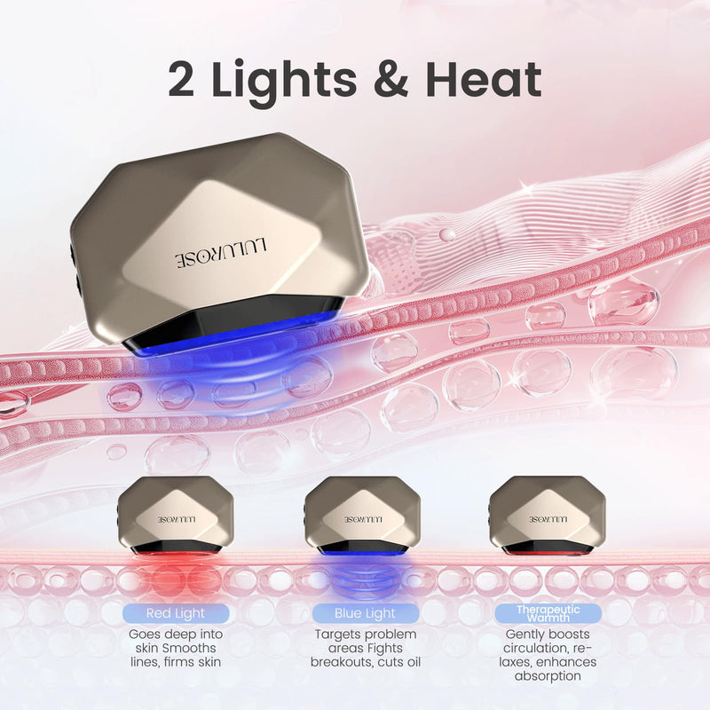 LULUROSE 4-in-1 Facial Massager,Heat Facial Beauty Device for Face Neck Eye Lifting Firming Depuffing,Facial Sculptor Skin Care,at Home or Traveling