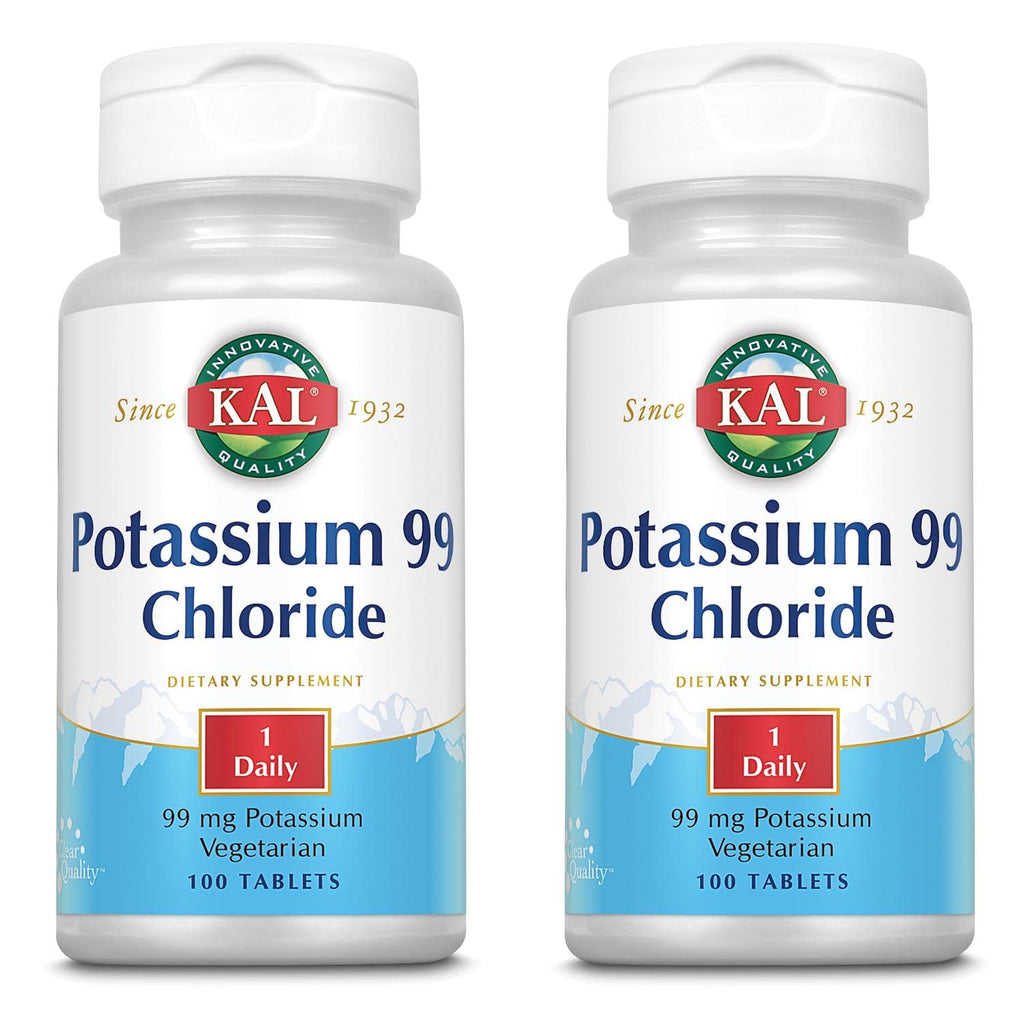 KAL 99 Mg Potassium Chloride, 100 Tabs | Pack of 2