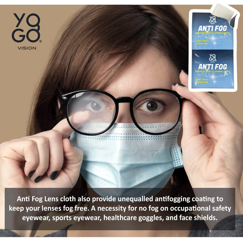 [Australia] - Anti Fog Wipes for Glasses Pre Moistened Cleaner Lens Wipes for Screens, Binoculars, Face Sheilds, Ski Masks, Swim Goggles, Individual Wrapped Antifog for Eyeglass Cleaner (200 Pack) 200 Count (Pack of 1) 