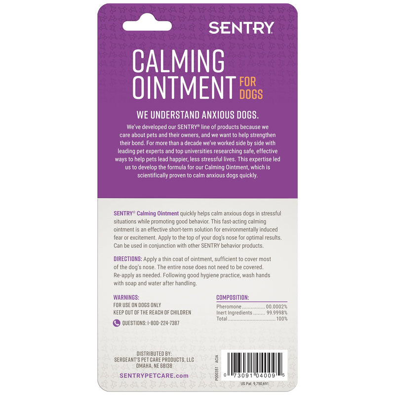 SENTRY Calming Ointment for Dogs, Fast-Acting Releif for Anxious Dogs, 1.5 oz - PawsPlanet Australia