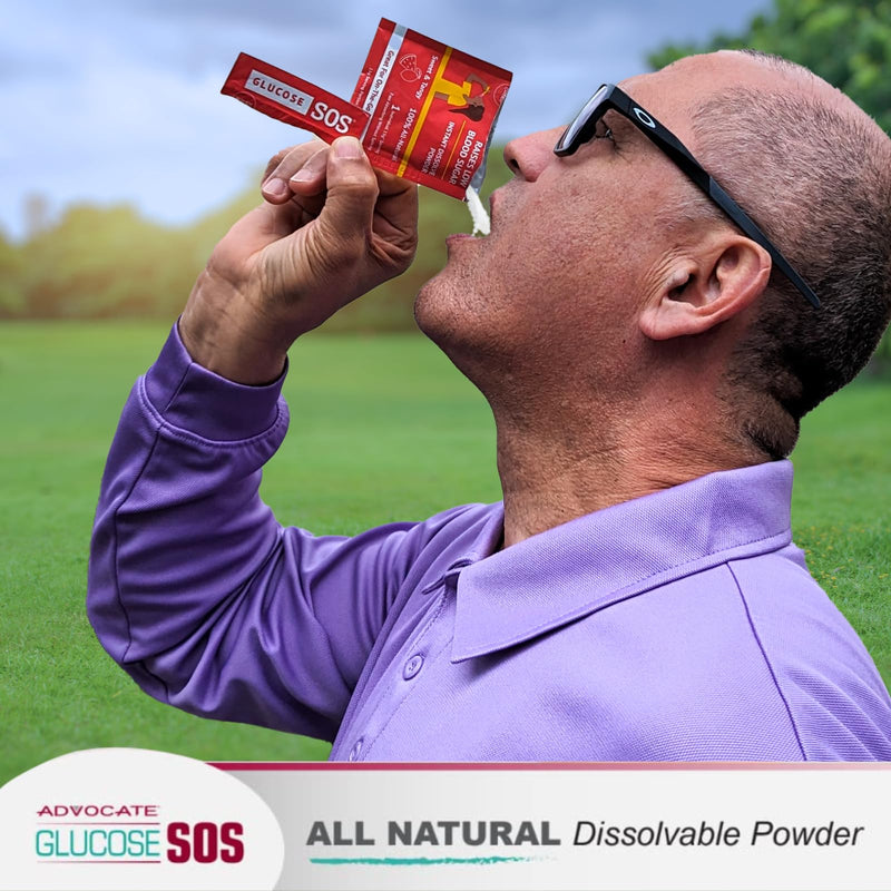 [Australia] - Glucose SOS Glucose Powder - Natural Dextrose Powder Packets - Fast-Absorption - Instantly Dissolves - No Water Needed - 4 Flavor Variety - 24 Packets 24 Servings (Pack of 24) 