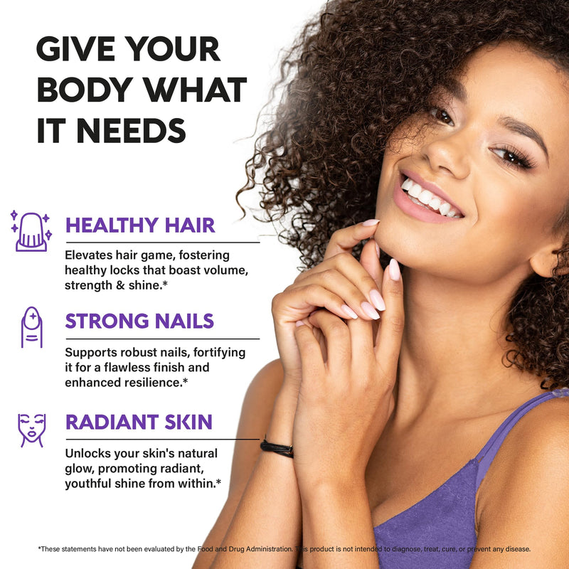 [Australia] - Liquid Biotin & Collagen - Vitamins for Hair Growth Support for Women & Men - Extra Strength 60000 mcg Drops - B7 Supplement - Strong Nails & Healthy Skin - 98% Faster Absorption Than Pills 2 Fl Oz (Pack of 1) 
