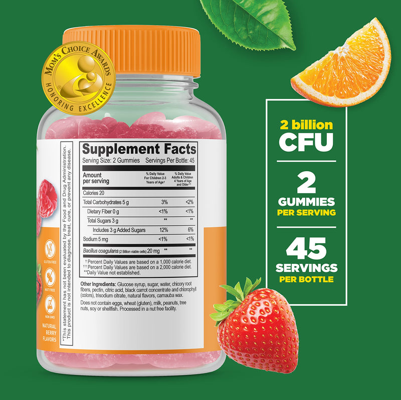 Lifeable Calcium with Vitamin D Kids + Probiotic 2 Billion CFU Kids, Gummies Bundle - Great Tasting, Vitamin Supplement, Gluten Free, GMO Free, Chewable Gummy