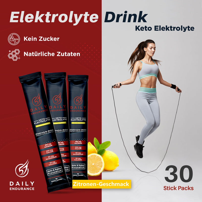 [Australia] - Daily Endurance | Keto Electrolyte Powder | Supports hydration and recovery | Low Carb, Keto & Paleo | No Sugar & Vegan Powder for Electrolytes Drink | 30 stick packs (citrus salt) 