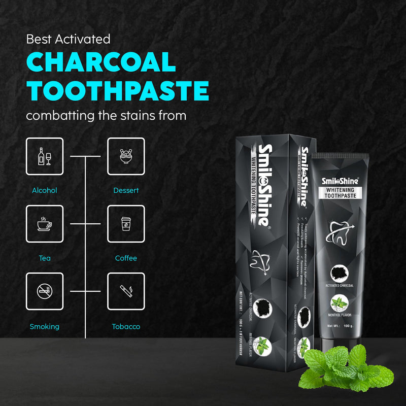 [Australia] - Whitening Toothpaste with Activated Charcoal Pack of 3 