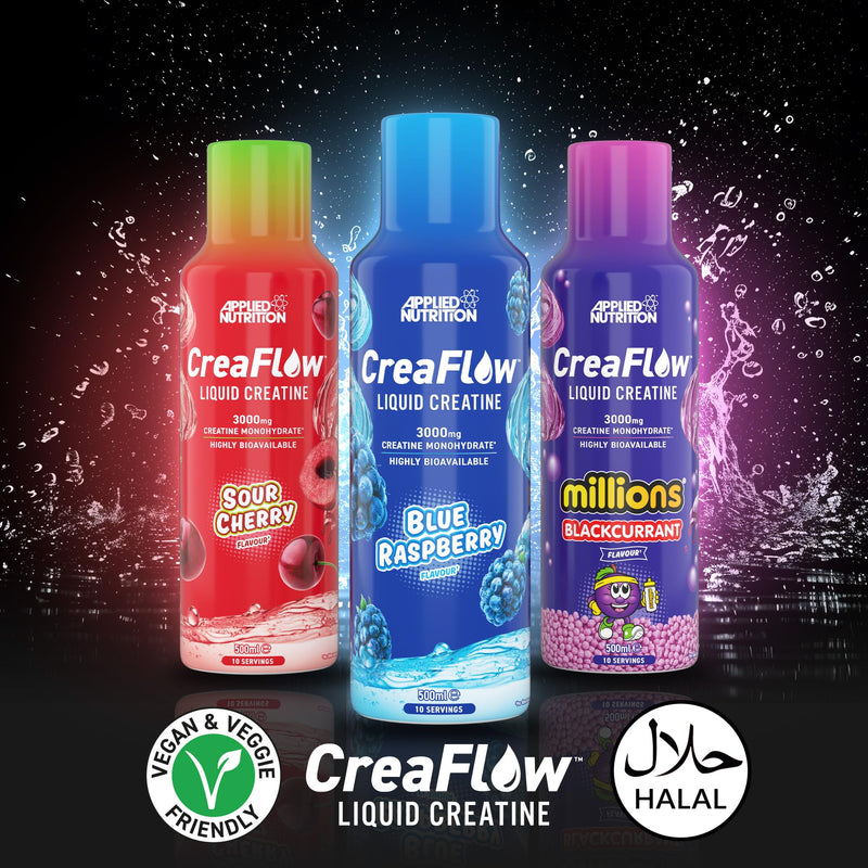 Applied Nutrition CreaFlow™ Liquid 3000mg Creatine per Serving Pre-Mixed for High Absorption & Performance Creatine Monohydrate Powder Alternative Enhanced Strength & Muscle Growth 500ml (10 Servings) Sour Cherry 500 ml (Pack of 1)
