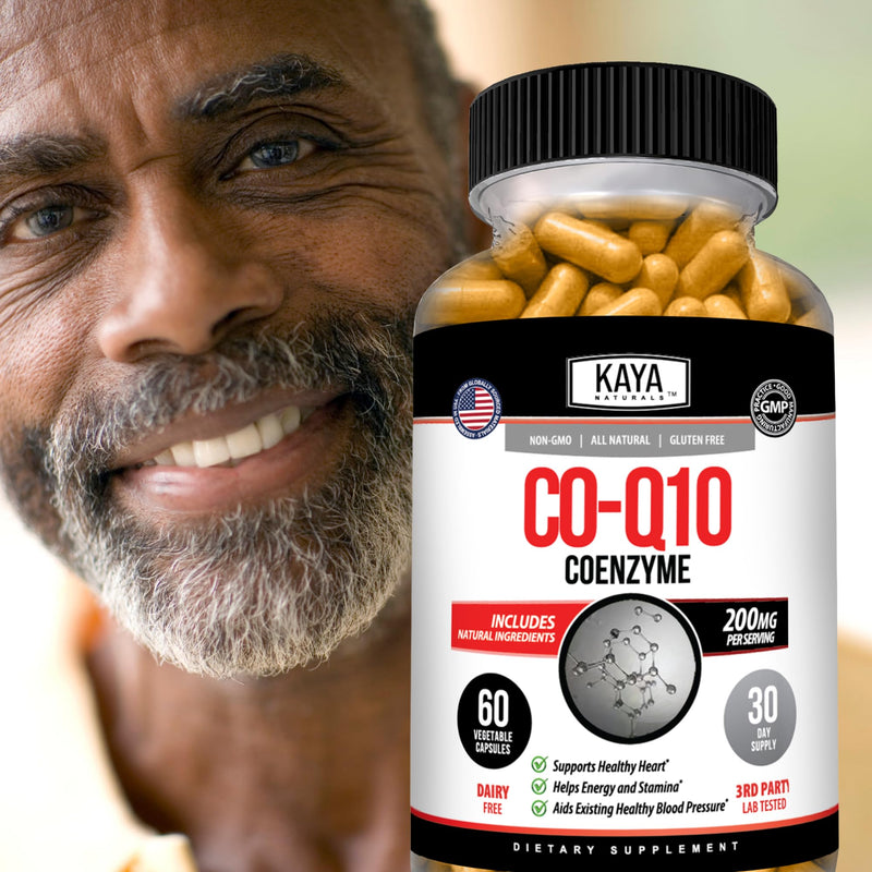 Kaya Naturals CoQ10 Power Antioxidant Supplement, 60 Veggie Capsules | Vascular & Heart Health, Healthy Blood Pressure Levels, Immune Function Support, Restores Cellular & Energy Production 60 Count (Pack of 1)