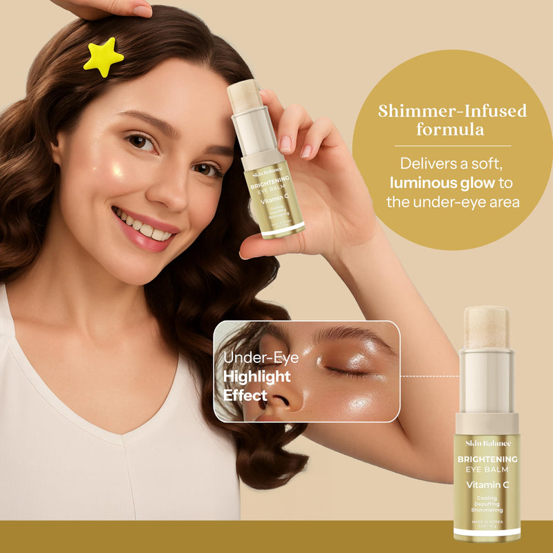 Vitamin C Ultra Shimmer Eye Balm – Dermatologist-Tested, Anti-Aging, Korean Skin Care – Reduces Dark Circles, Puffiness & Fine Lines – Vegan, Clean Beauty, Cruelty-Free – 0.52 FL. Oz Vitamin C