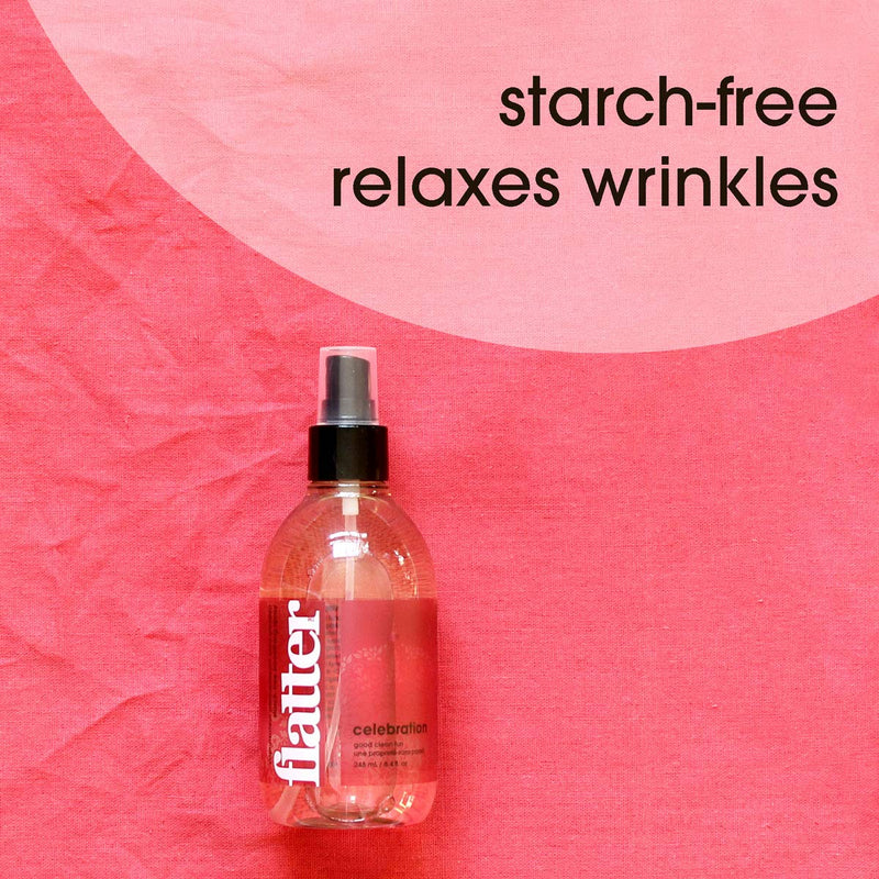 [Australia] - Soak Flatter Smoothing Spray Naturally-derived Wrinkle Release Spray | Starch-Free Alternative for Ironing, Quilting & Sewing | 8oz | (Celebration) Celebration 