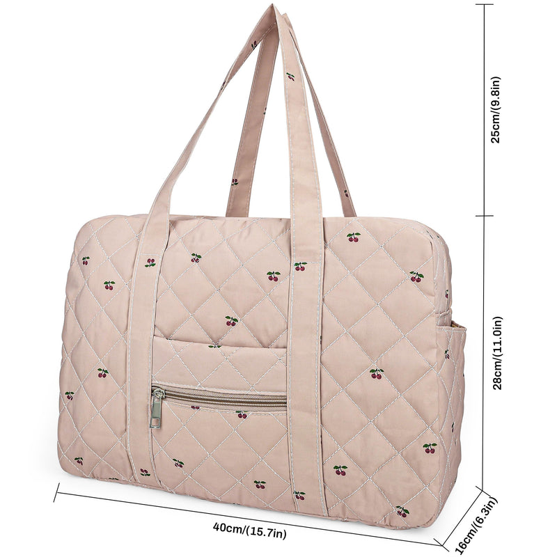 Farcauo Cute Tote Duffel Bags Women Pink Cherry Travel Duffel Bag Weekender Overnight Duffel Travel Carry On Purses for Women Work Diaper Gym Tote Hospital Bag for Labor Delivery #Z Pink Cherry Travel Duffel Bags