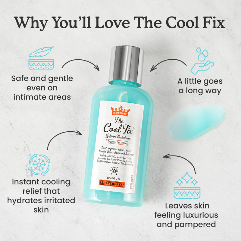 [Australia] - Shaveworks The Cool Fix Aftershave for Women: Pubic Hair Removal, Razor Bumps, Razor Burns, Ingrown Hair Treatment – After Shaving Post Waxing Bikini Area Moisturizing Skin Care Gel 2 Fl Oz 2 Fl Oz (Pack of 1) 