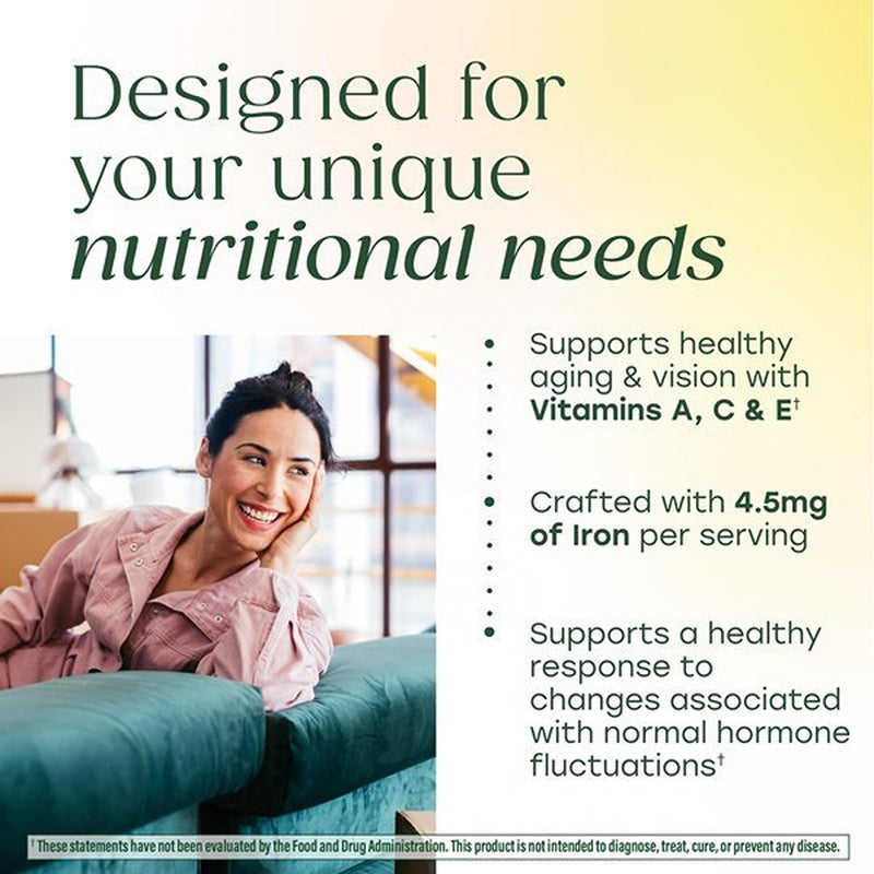 MegaFood One Daily Multivitamin for Women 40+ with 22 Nutrients, 30 Tablets | Immune Support, Cellular Energy, Muscle & Bone Health, Methylated B12, Methylfolate, Vitamin D3, C and Zinc, 30 Servings 30 Count (Pack of 1)
