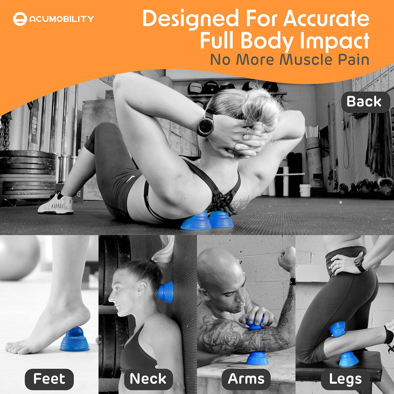 [Australia] - Acumobility Massage Ball Roller 2 Pack - Trigger Point - Massage Balls Massage Roller Ball - Foot Massage Ball - Physical Therapy Ball (Deep Pressure) Deep Massage 