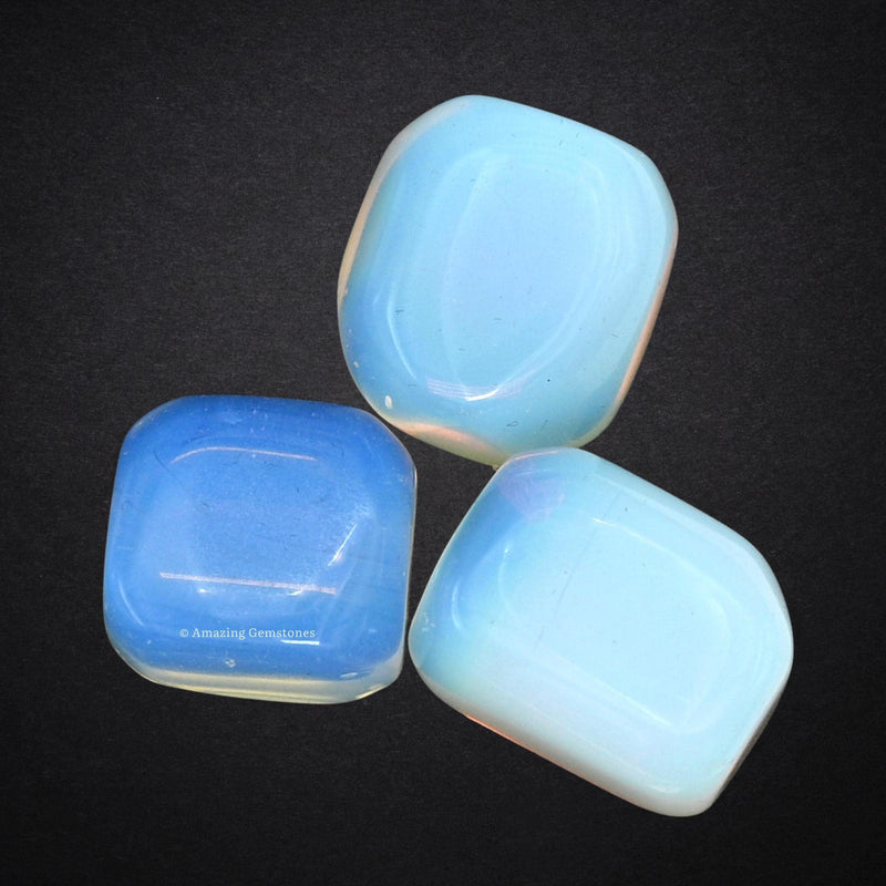 [Australia] - 1 oz Opalite Crystal Tumbled Stones Polished Rocks - Natural Gem Stones for Healing - DIY Crystals for Protection 1 oz 