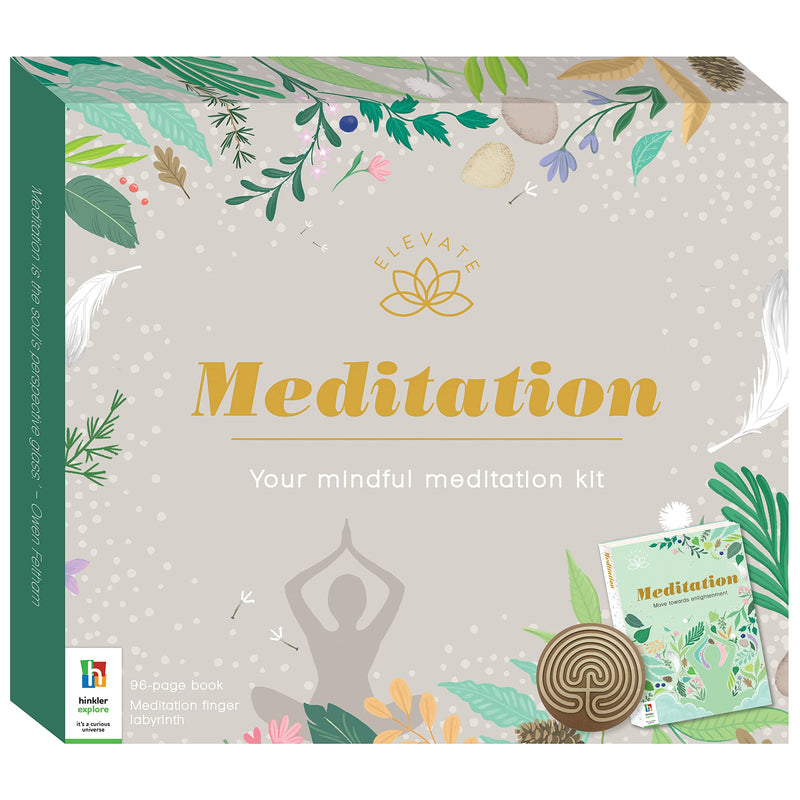 [Australia] - Hinkler Elevate - Meditation Kit - Mindfulness Tools for Adults - Mental Health and Self Care Essentials - Meditation Aid - Finger Labyrinth - Adult Hobbies - Stress Relief and Relaxation Guide 