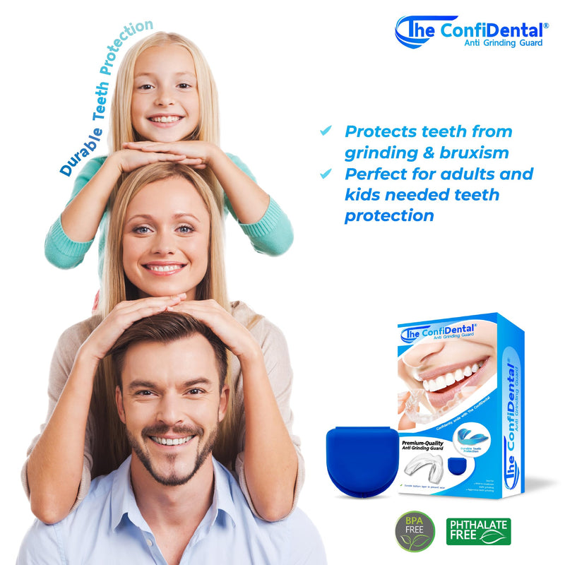 [Australia] - The ConfiDental Mouth Guard for Teeth Grinding and Clenching - Moldable Dental Nightguard Protection for Mild to Heavy Teeth Grinders at Night - 5-Pack (3 Regular, 2 Heavy-Duty) Blue Box (5 Pcs) - V.1 Model A (3 pcs) + Model C (2 pcs) – V.1 