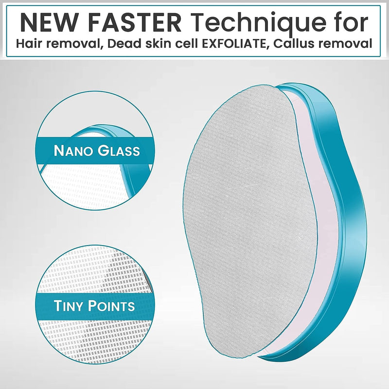 Crystal Hair Eraser, Painless Exfoliation Epilator, Blue, Not Water Resistant, 1 Count, Battery Powered, Hair Removal Tool