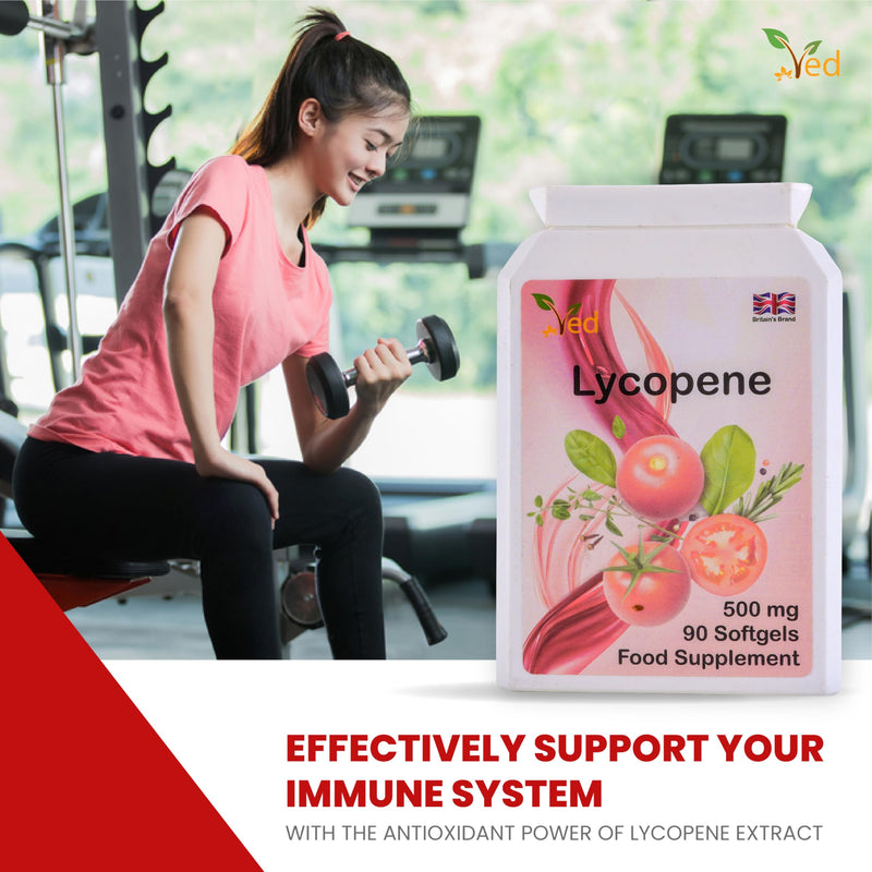 [Australia] - Ved Lycopene Supplement | Super strength, prostate and heart health | Super antioxidant | 500 mg x 90 soft capsules. 