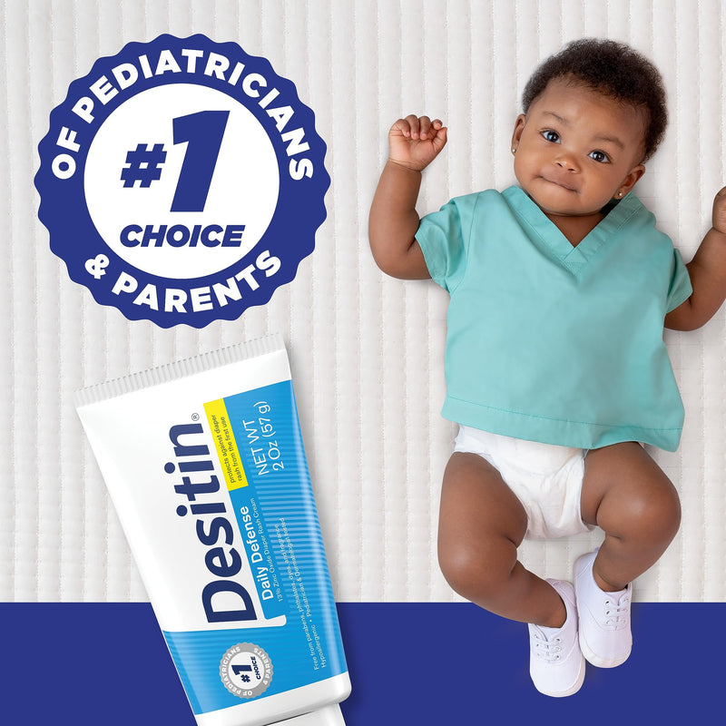 [Australia] - Desitin Daily Defense Baby Diaper Rash Cream with Zinc Oxide to Treat, Relieve & Prevent diaper rash, Hypoallergenic, Dye-, Phthalate- & Paraben-Free, 4.8 oz 