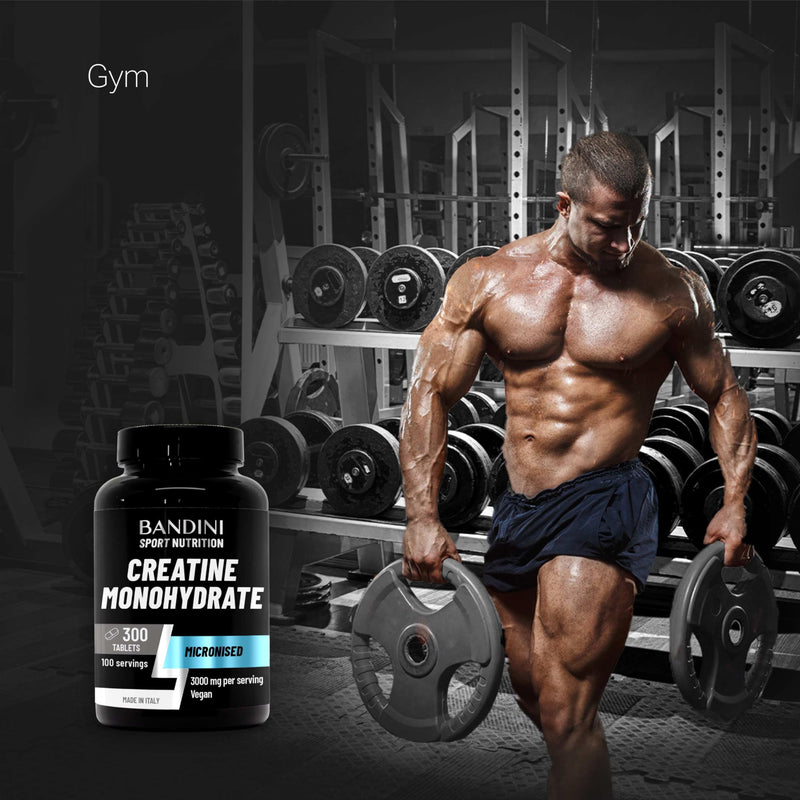 Bandini® Creatine Monohydrate 300 Tablets - 3000mg per dose - Supplement for Energy, Training & Gym - Pre Workout for Men & Women - Alternative to Powder - Vegan Micronised Creatin - Keto Unflavoured 300 count (Pack of 1)