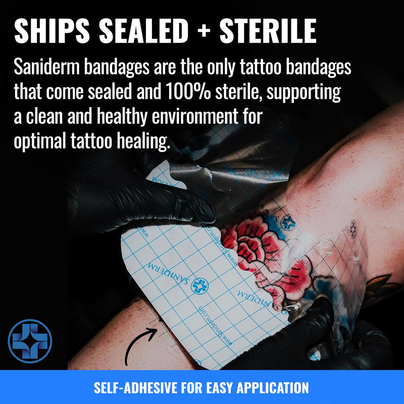 [Australia] - Saniderm Original Tattoo Aftercare Bandage (Personal Roll, 10.2 in x 2 yd) Personal Roll (10 in x 2 yd) 