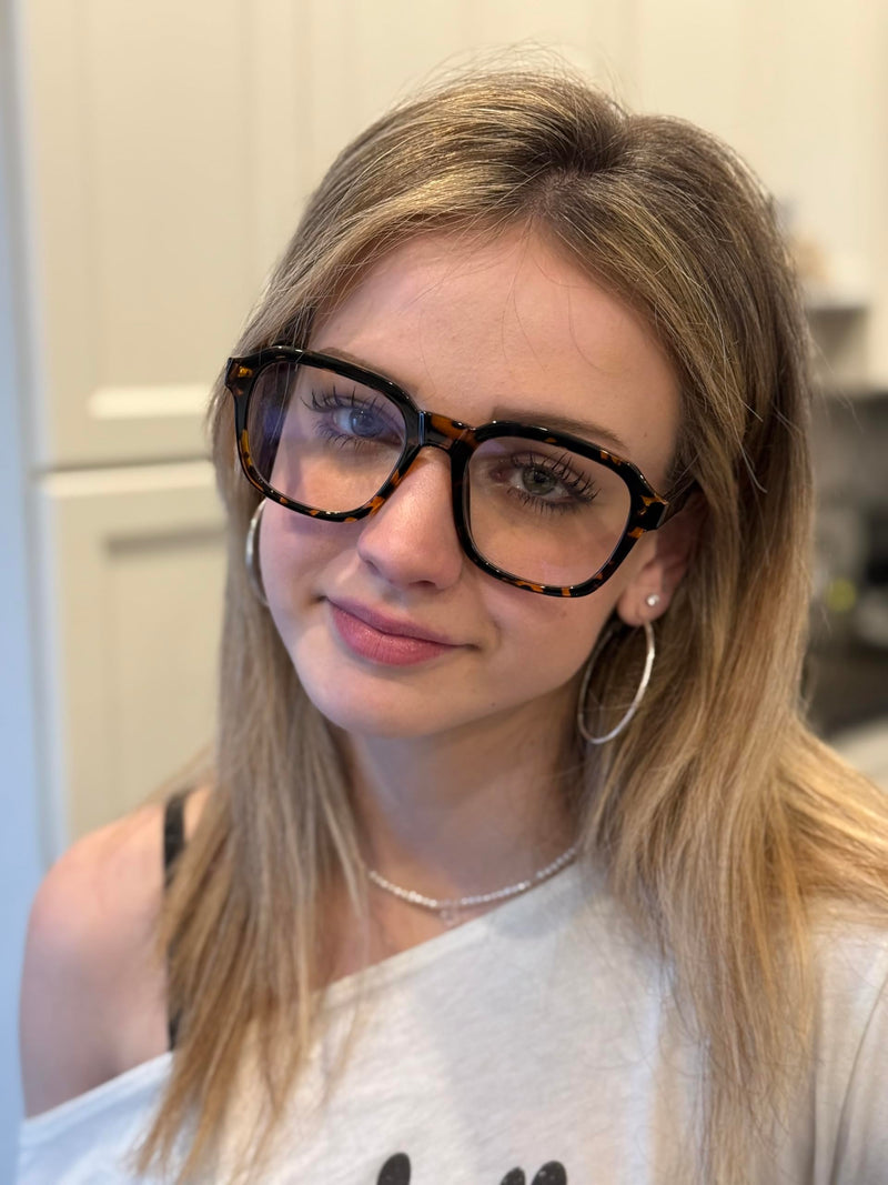 [Australia] - VISOONE Oversized Square Blue Light Blocking Glasses Fashion Computer Eyewear for Women and Men BENNETT Coco Tortoise 1 