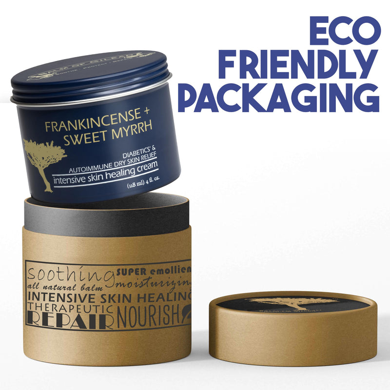 [Australia] - BALM OF GILEAD Foot Healing Cream – Frankincense & Sweet Myrrh Moisturizer for Sensitive Skin - Relieving Foot Therapy & Diabetic Skin Healing - Deeply Nourishing & Synergistic Cream 