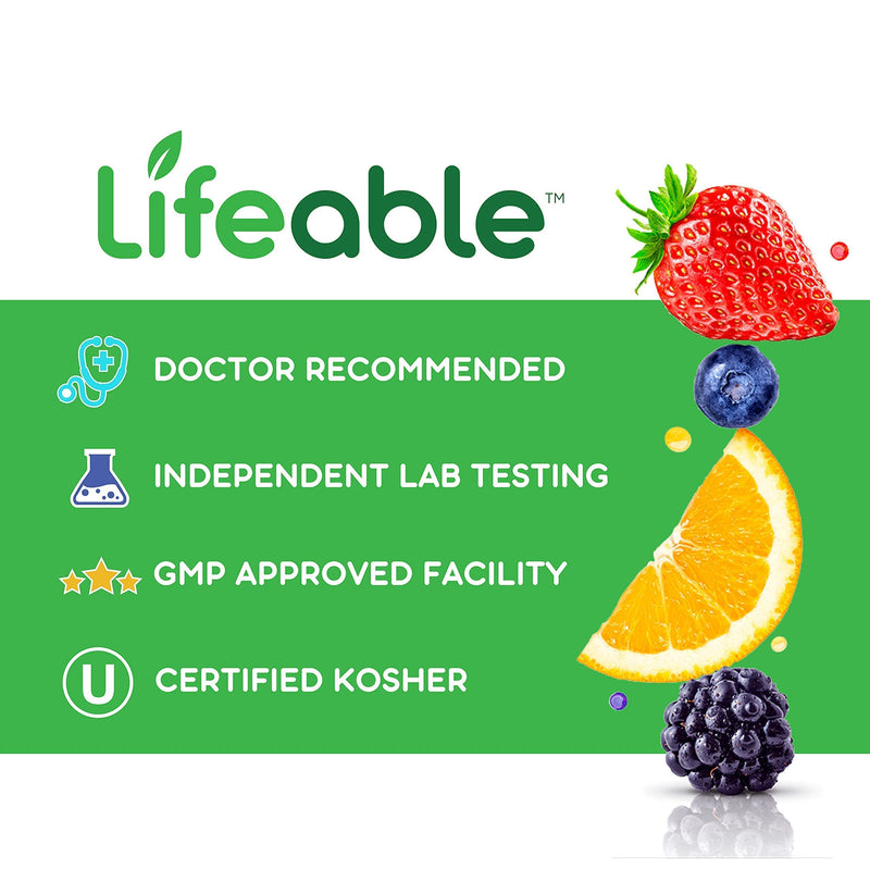 [Australia] - Lifeable Iron Gummies with Vitamin C - 20 mg - Great Tasting Natural Flavor Gummy Supplement - Gluten Free Vegetarian GMO-Free Chewable - for Iron Deficiency - for Adults, Men, Women - 90 Gummies 