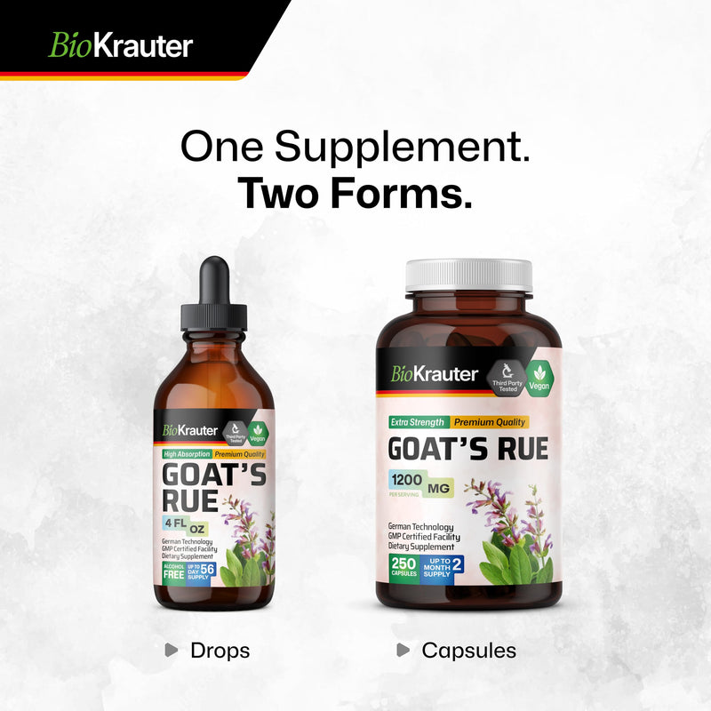 [Australia] - BIO KRAUTER Goats Rue Lactation Support Capsules 1200 mg - 250 Count - Goats Rue Capsules - Natural Breastfeeding Supplements 250 Count (Pack of 1) 