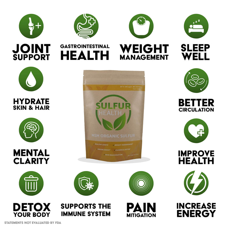 [Australia] - MSM Organic Sulfur - 99.9% Pure MSM Supplement - Lab-Tested & Certified (1 Pound) 1 Pound (Pack of 1) 
