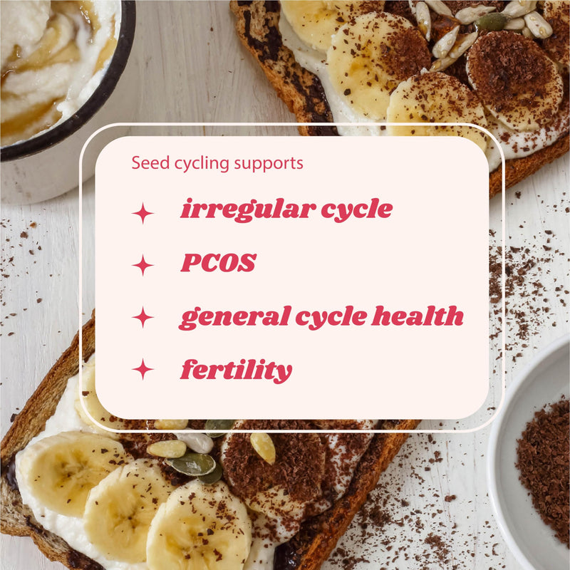 [Australia] - Seed Cycling Kit | Organic PMS Relief | Monthly Supply | Soothe Cramps, Hormonal Acne, Mood Swings and General PMS | Natural | PMS Relief PMS PMDD Support | 100% Plant Based 